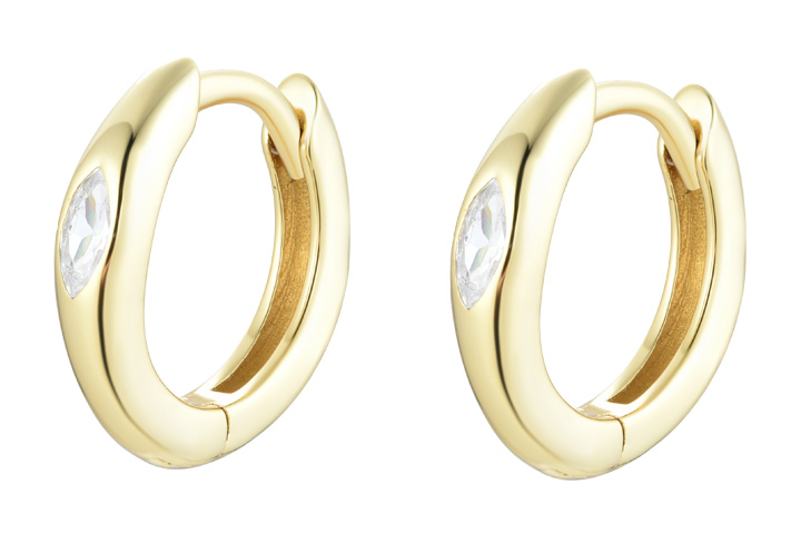 [15293EE130ZBLDO] Silver 925 cz earring (White)