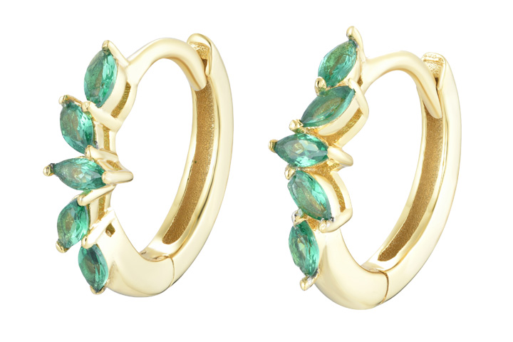 Sterling silver leaf earring