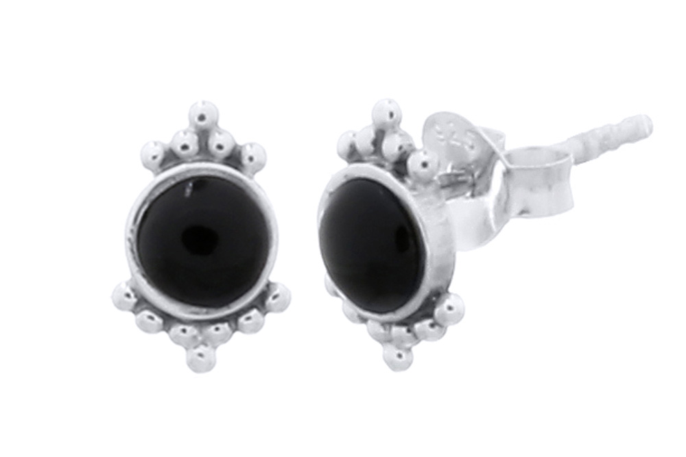 Sterling silver round earring