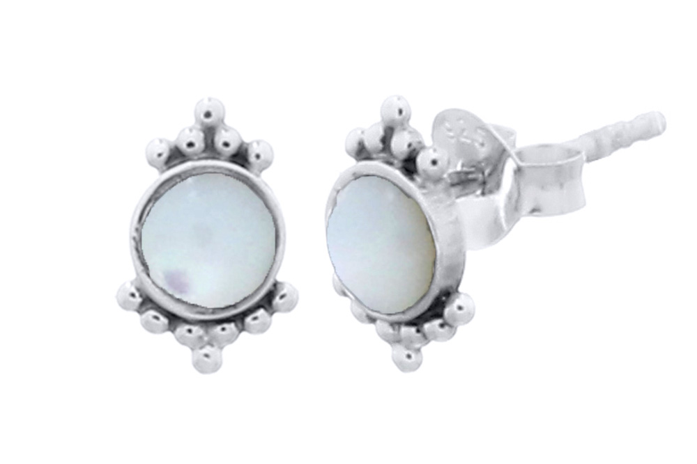 Sterling silver round earring