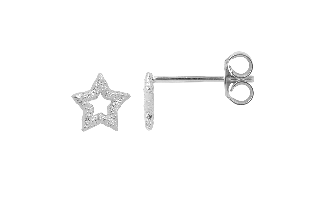 Sterling silver star earring
