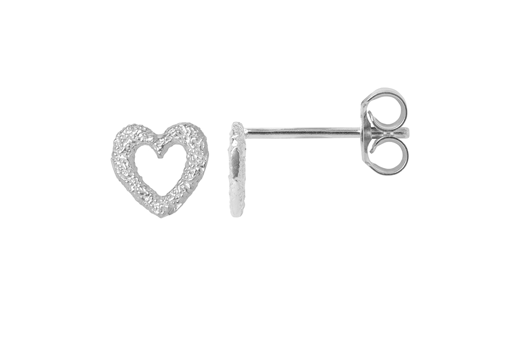Sterling silver heart earring