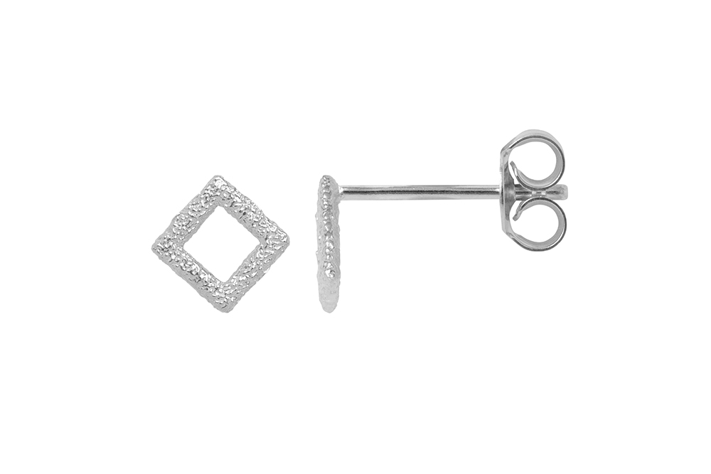 Sterling silver squared earring