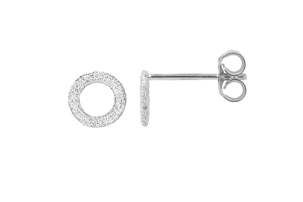 Sterling silver circle earring