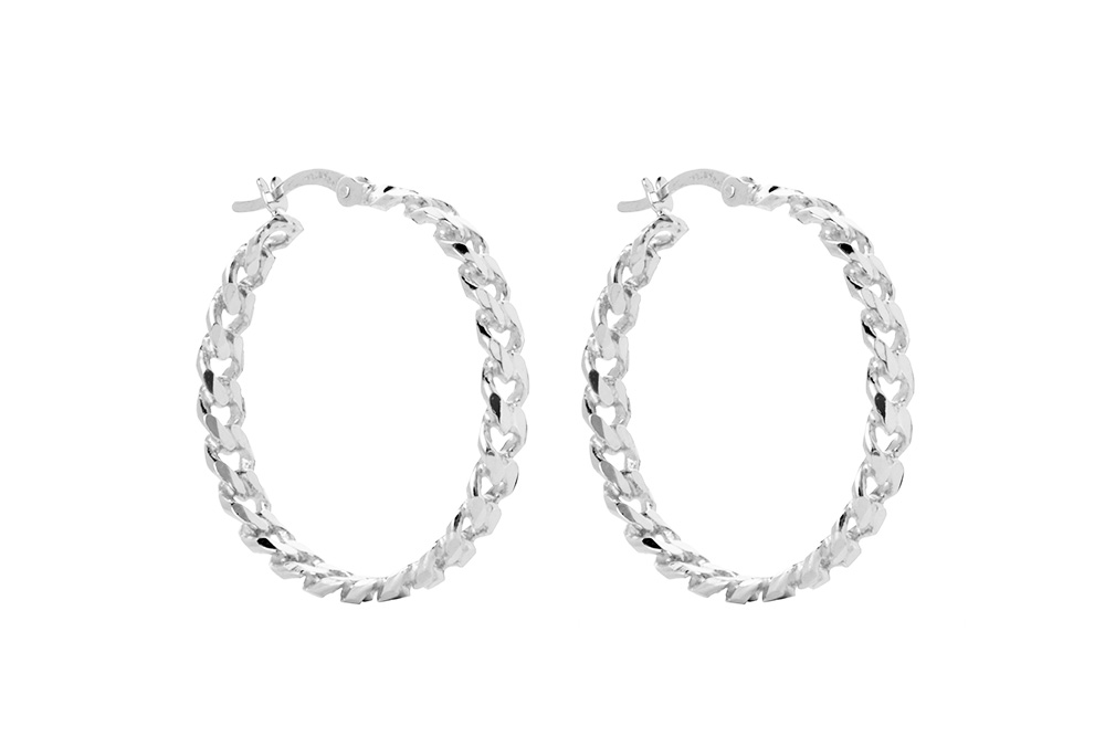 Sterling silver earring hoop