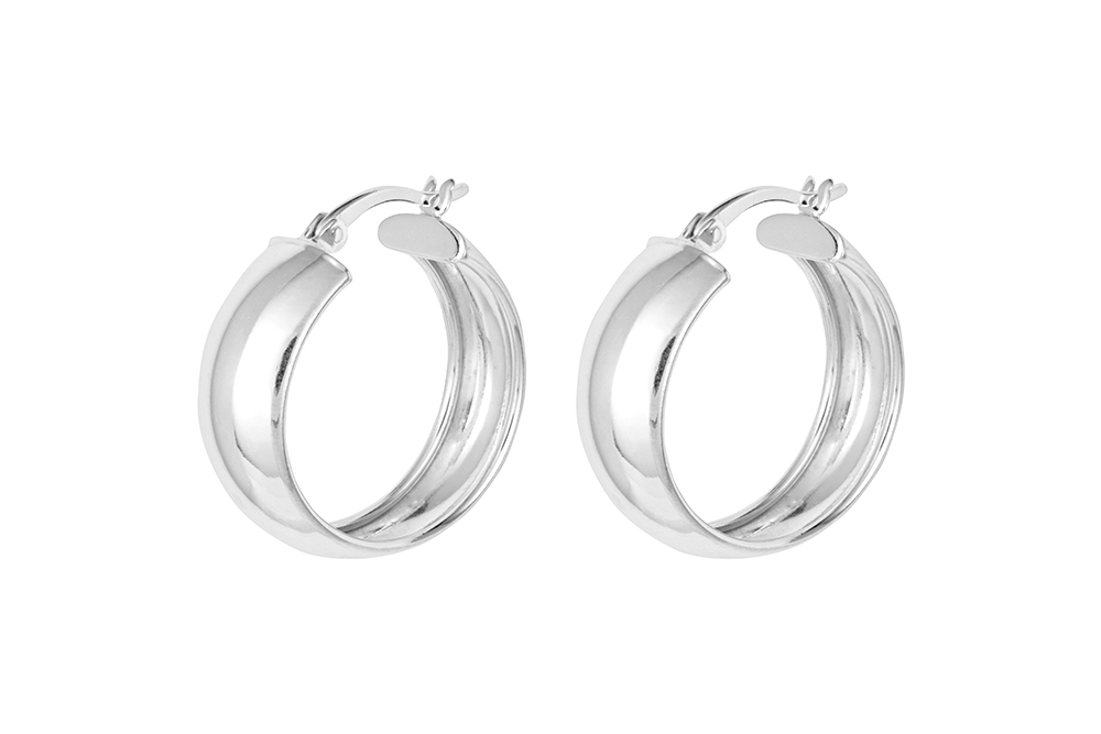 Sterling silver earring hoop