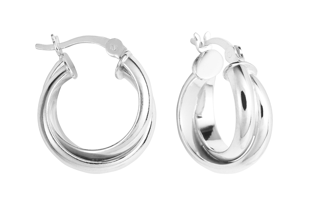 Sterling silver earring hoop