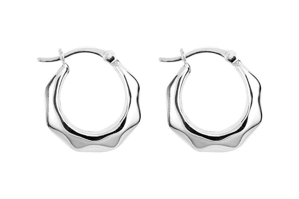Sterling silver hoop earring