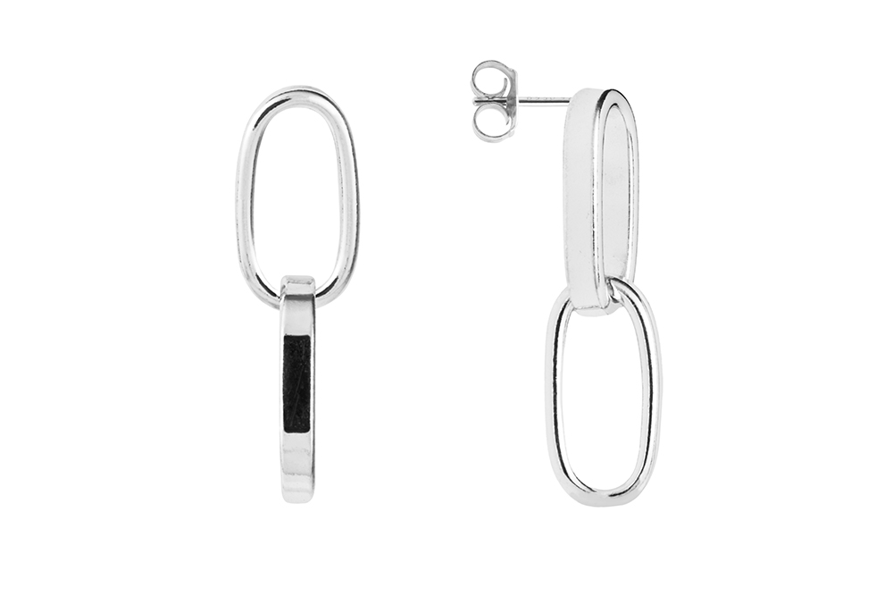 Pendiente plata 925 dos eslabones