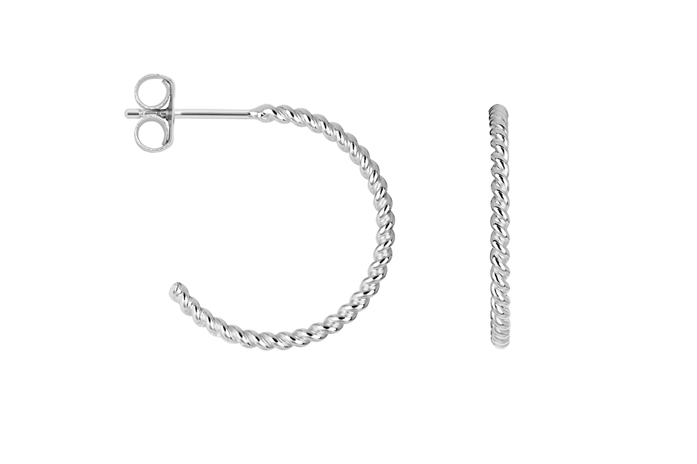 Sterling silver earring hoop