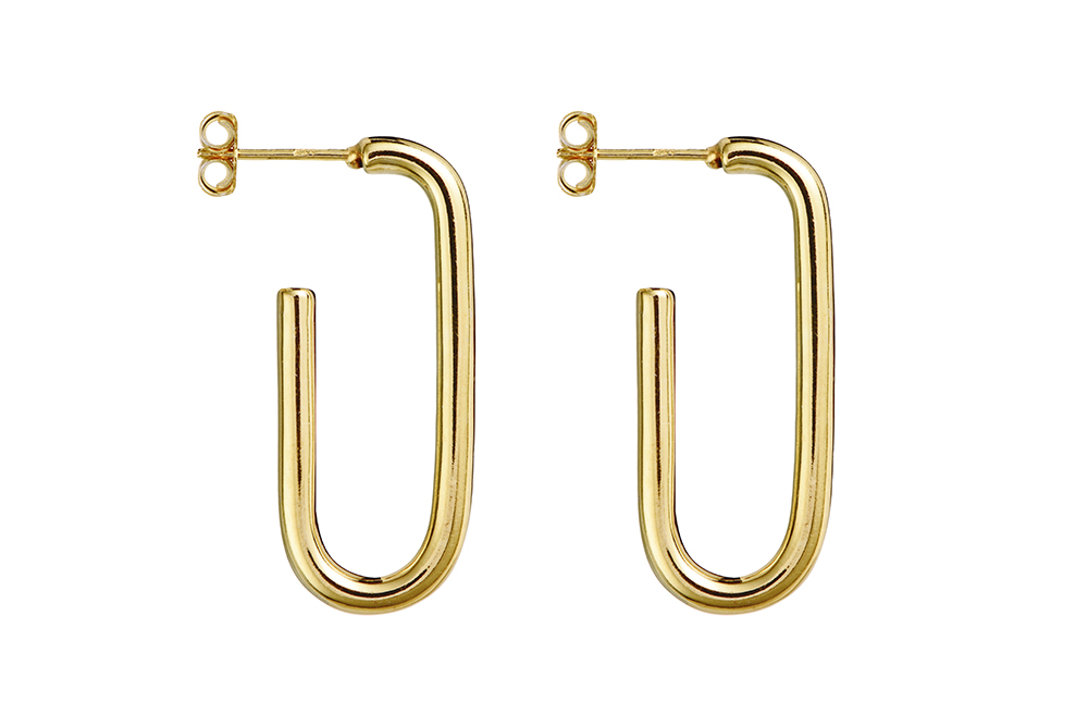 Pendiente plata 925 aro tubo 3mm