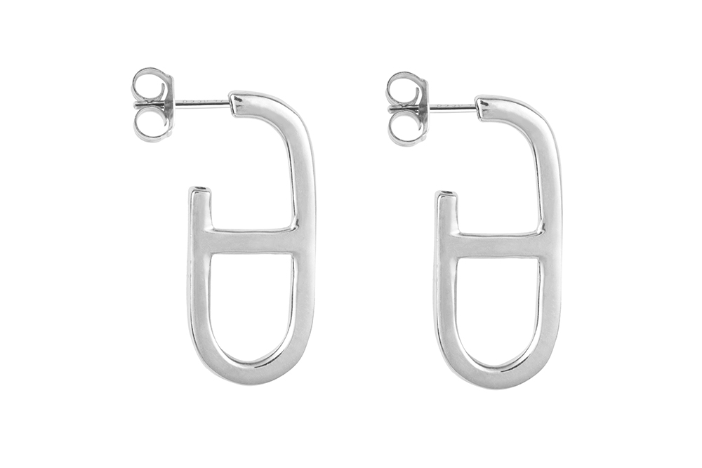 Pendiente plata 925 tubo cuadrado 2mm