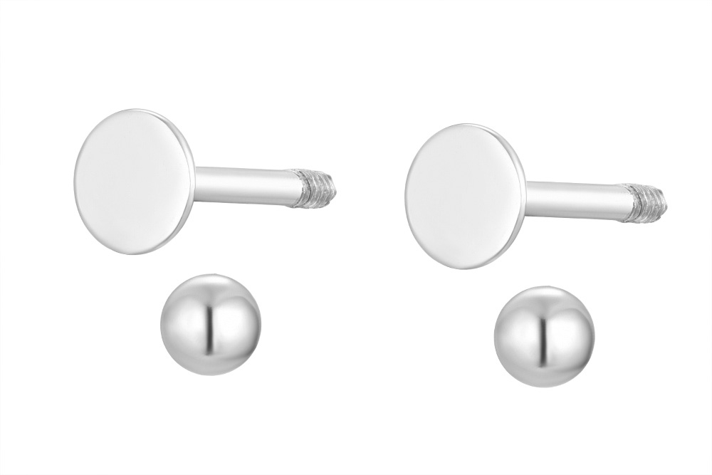Sterling silver 3mm bead piercing