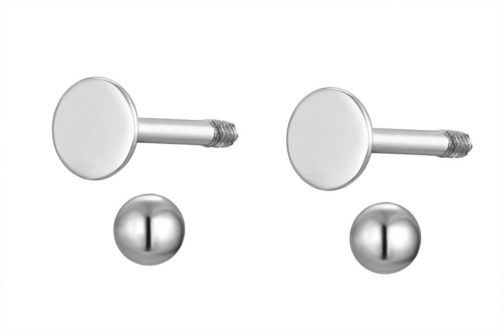 Sterling silver 3mm bead piercing