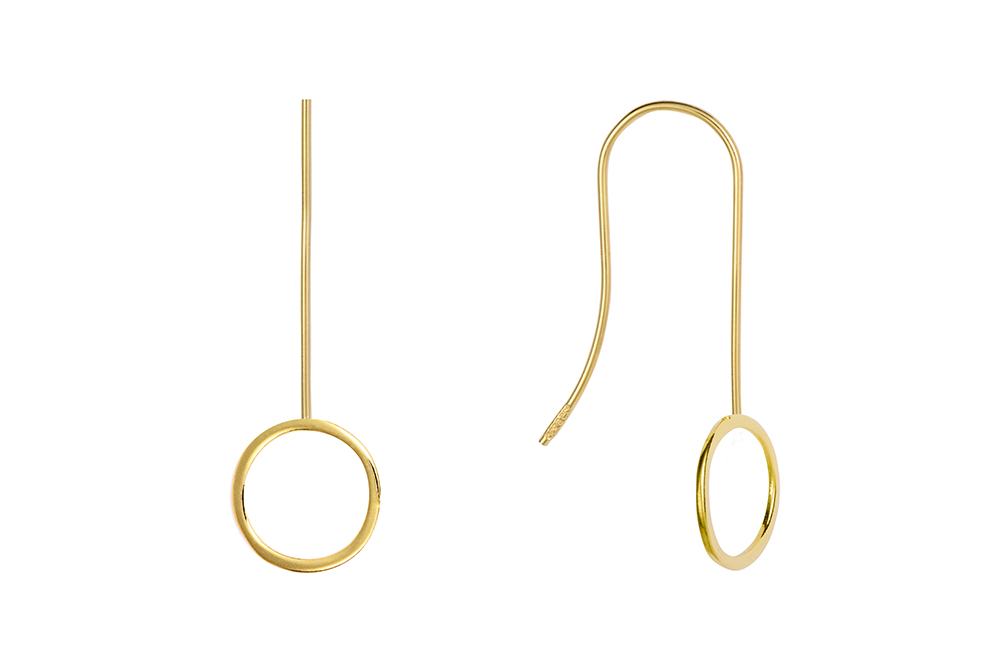 Sterling silver circle earring