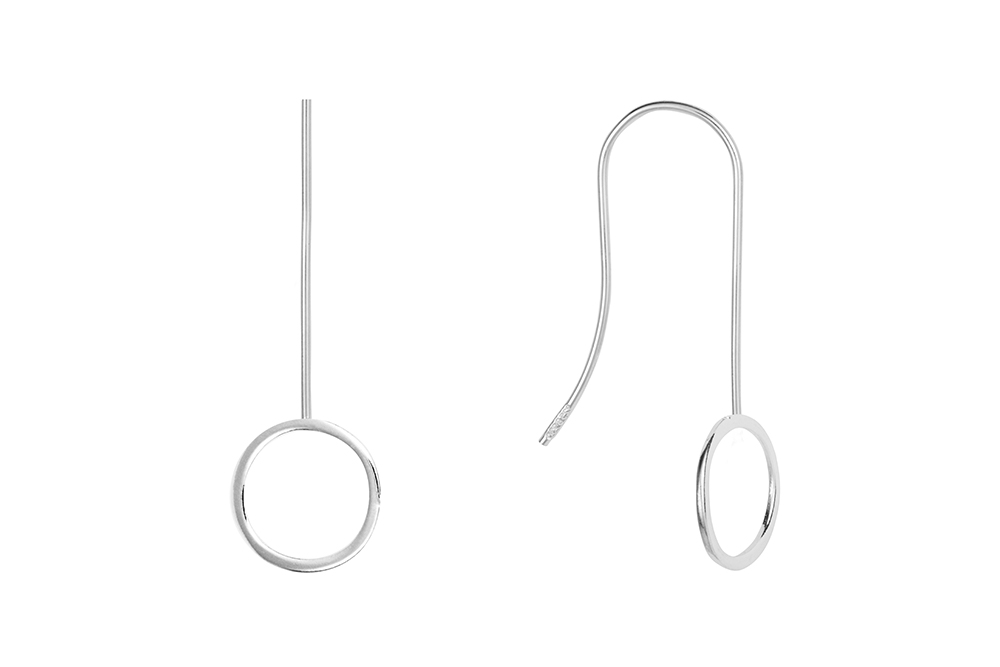 Sterling silver circle earring
