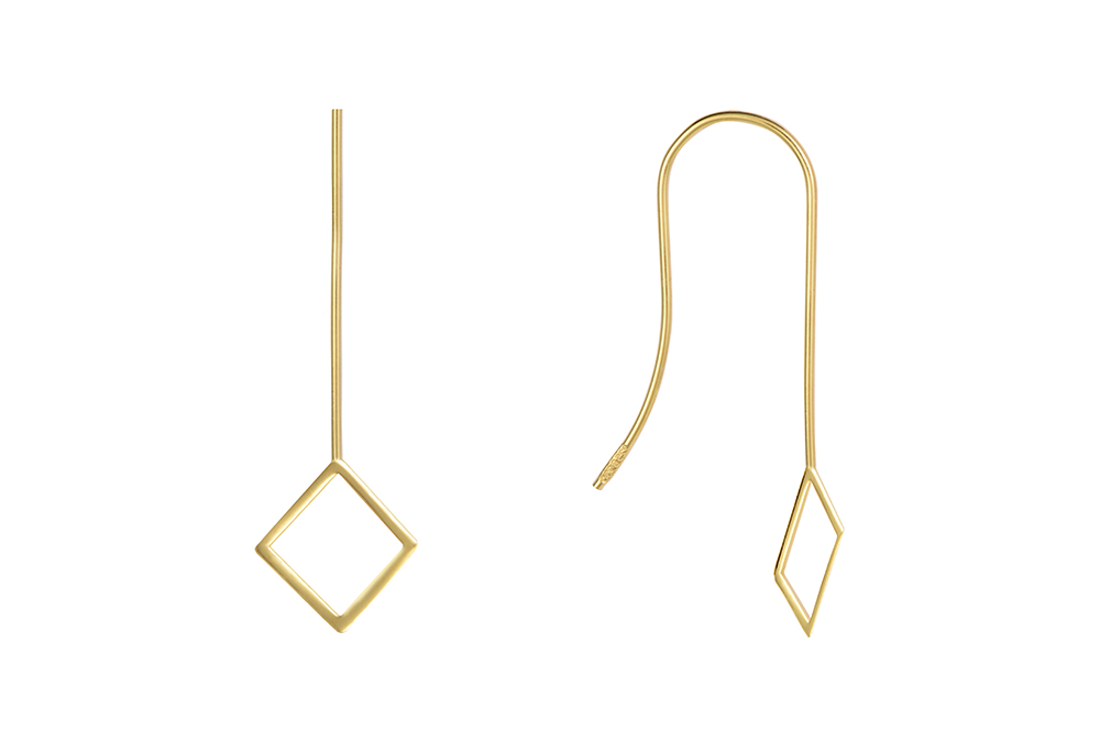 Pendiente plata 925 rombo