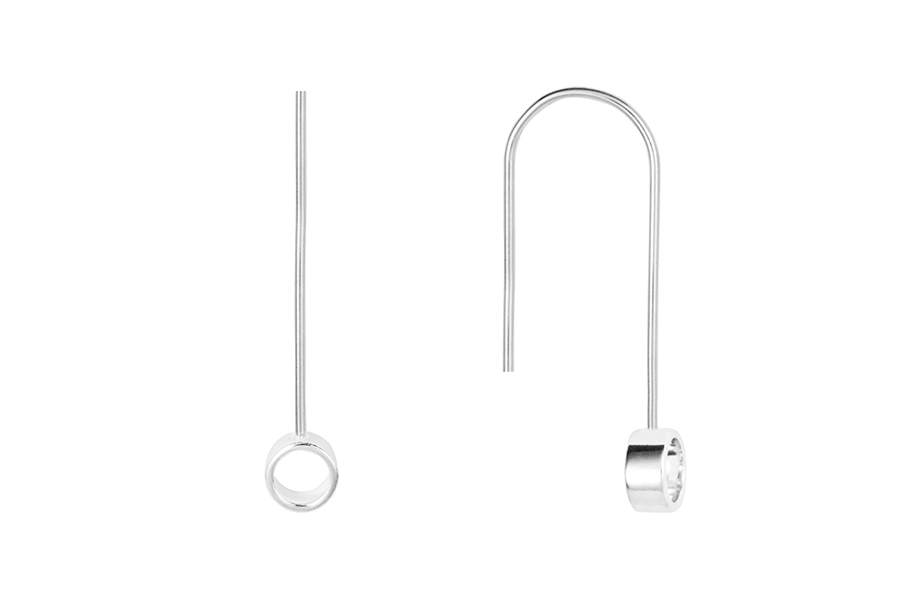 Pendiente plata 925 mini circulo