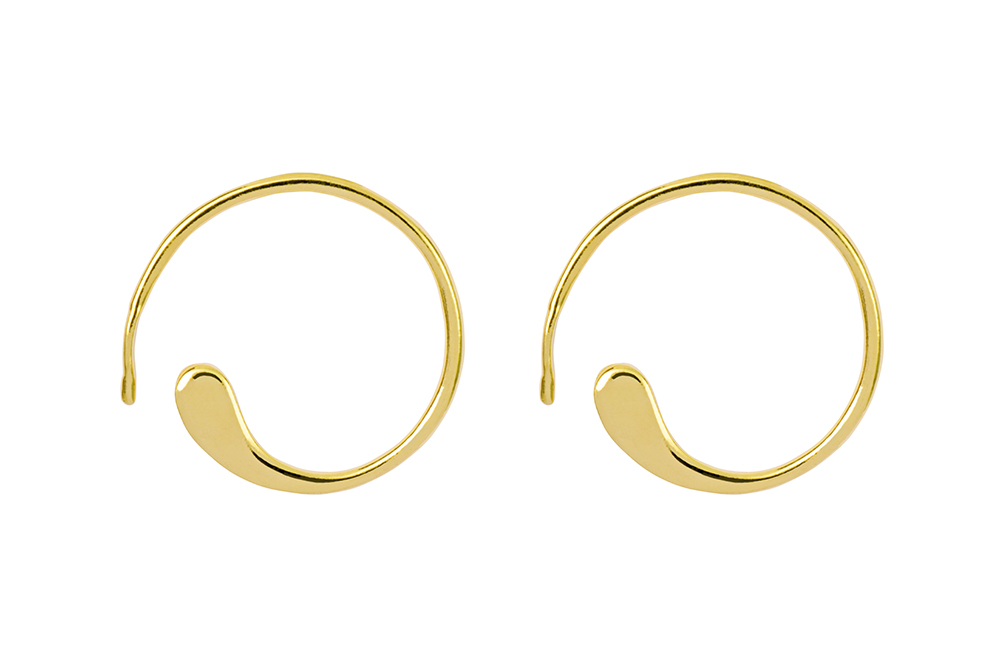 Pendiente plata 925 aro plano