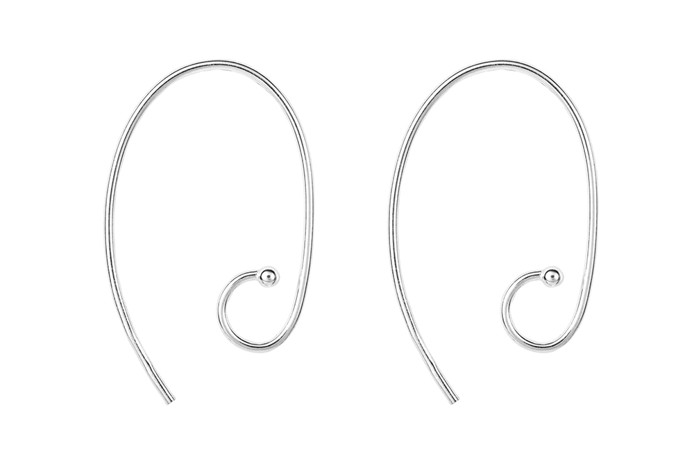 Sterling silver oval earring hoop