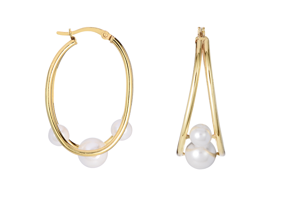 Sterling silver pearl earring