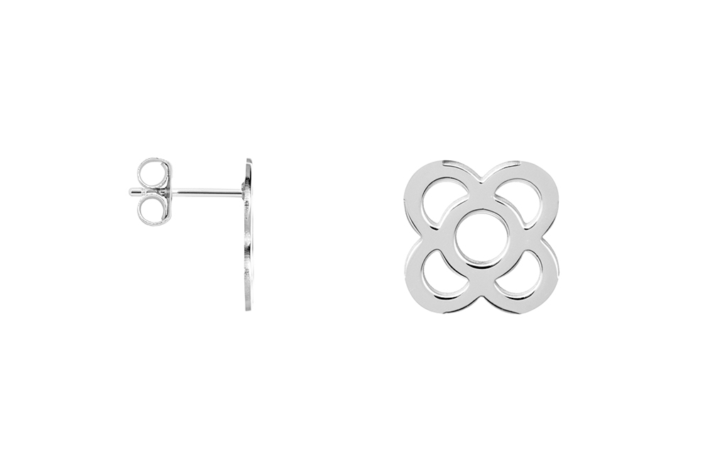Sterling silver barcelona flower earring