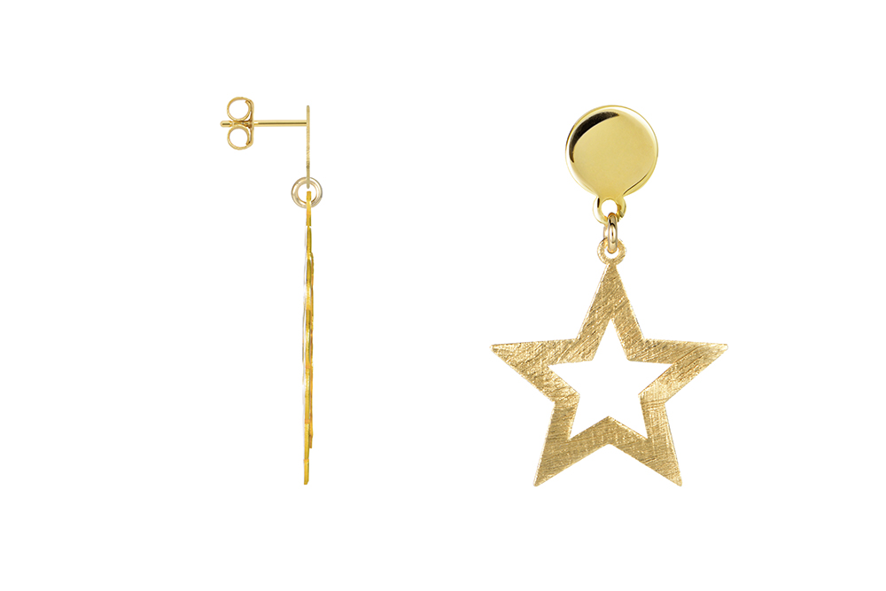 Sterling silver star earring