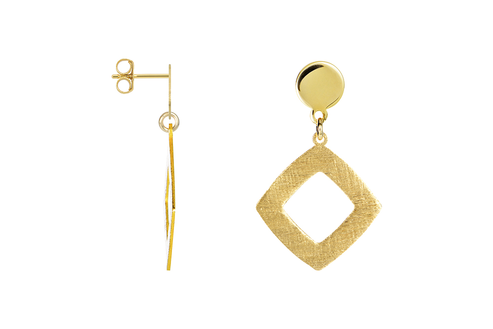 Sterling silver rhombo earring