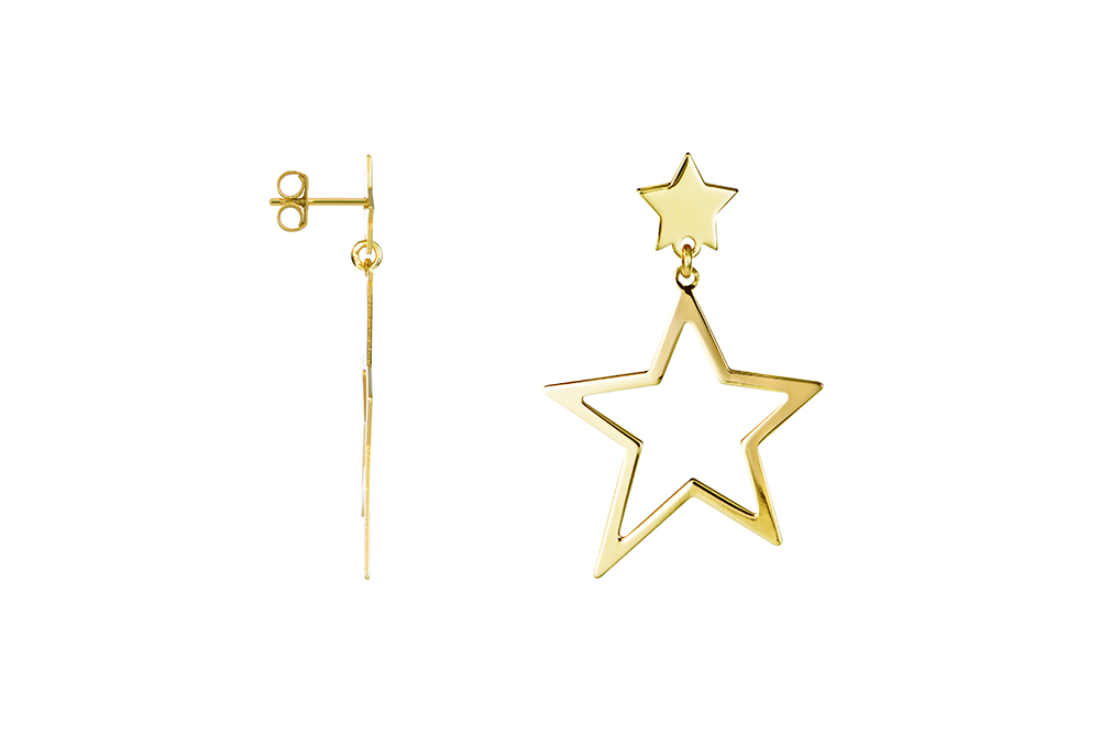 Sterling silver stars earring