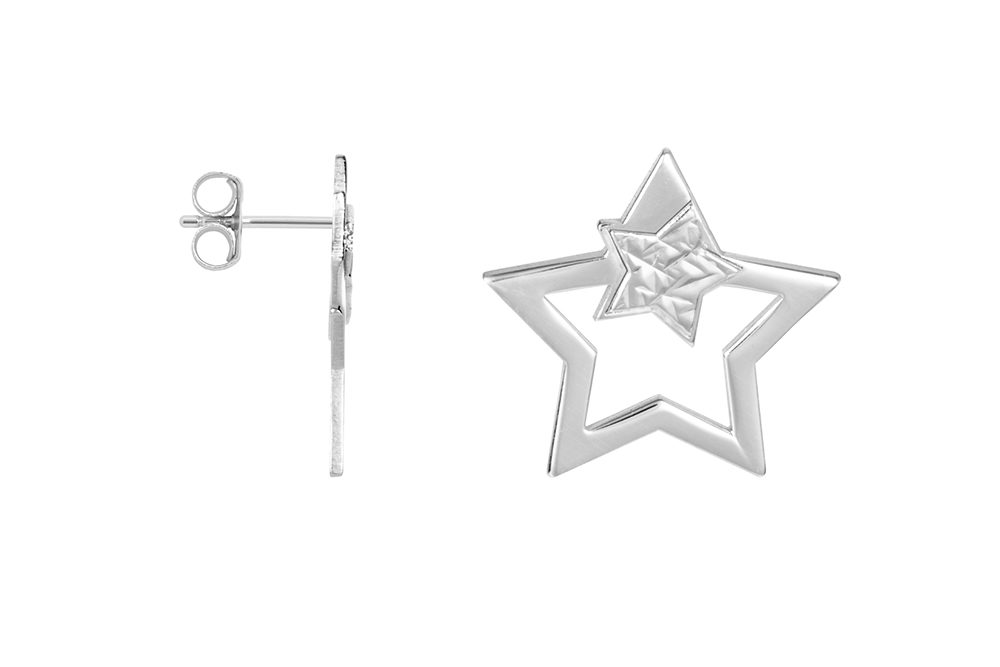 Sterling silver stars earring