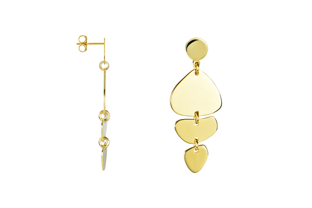 Sterling silver stones shapes earring