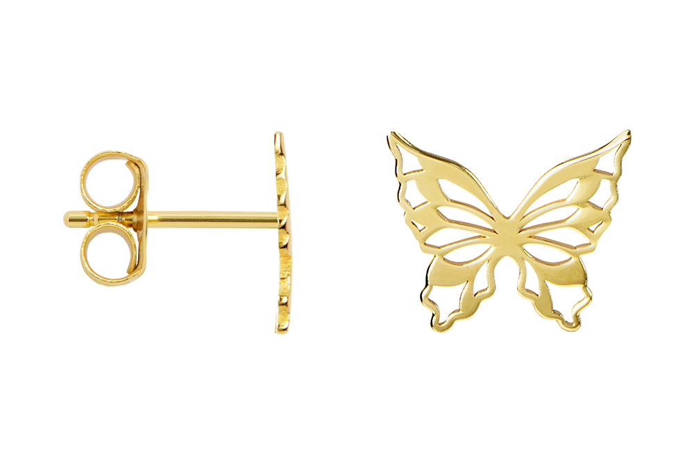 [15836EDO] Sterling silver mini butterfly earring (Gold plated)