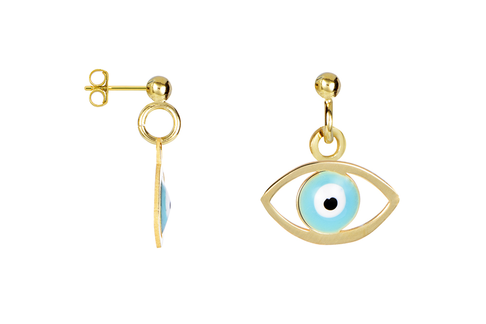 Sterling silver turkish eye earring