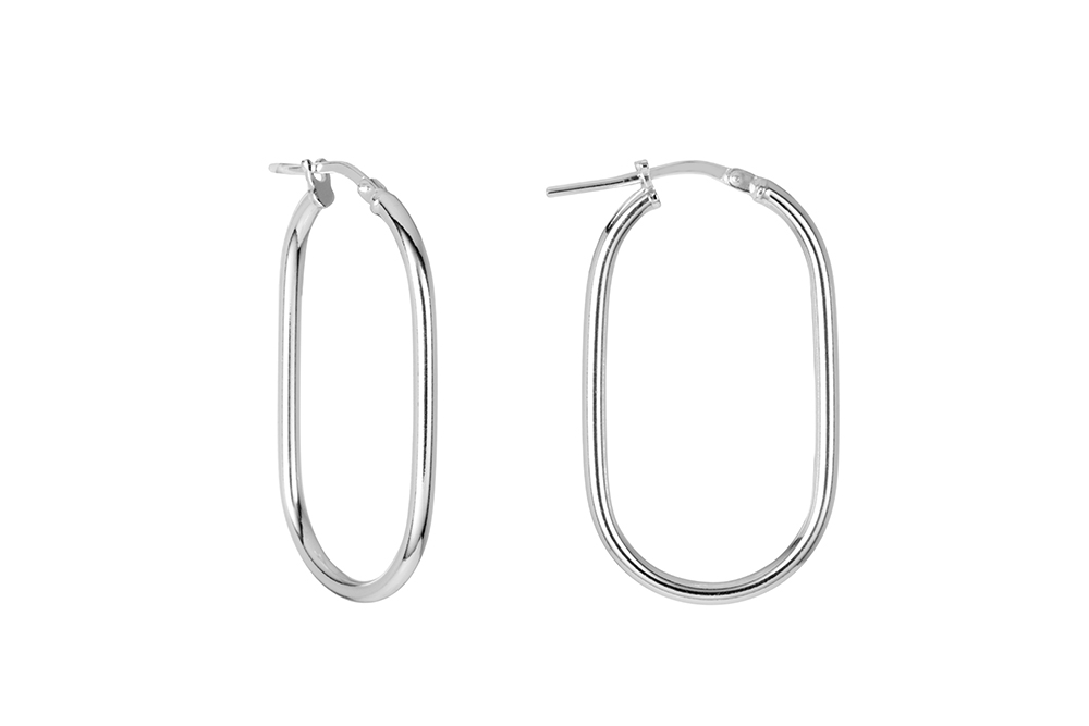 Pendiente plata 925 aro tubo redondo 2mm