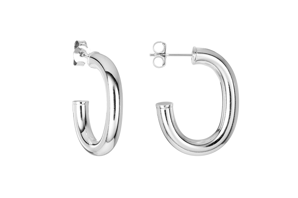 Sterling silver hoop earring