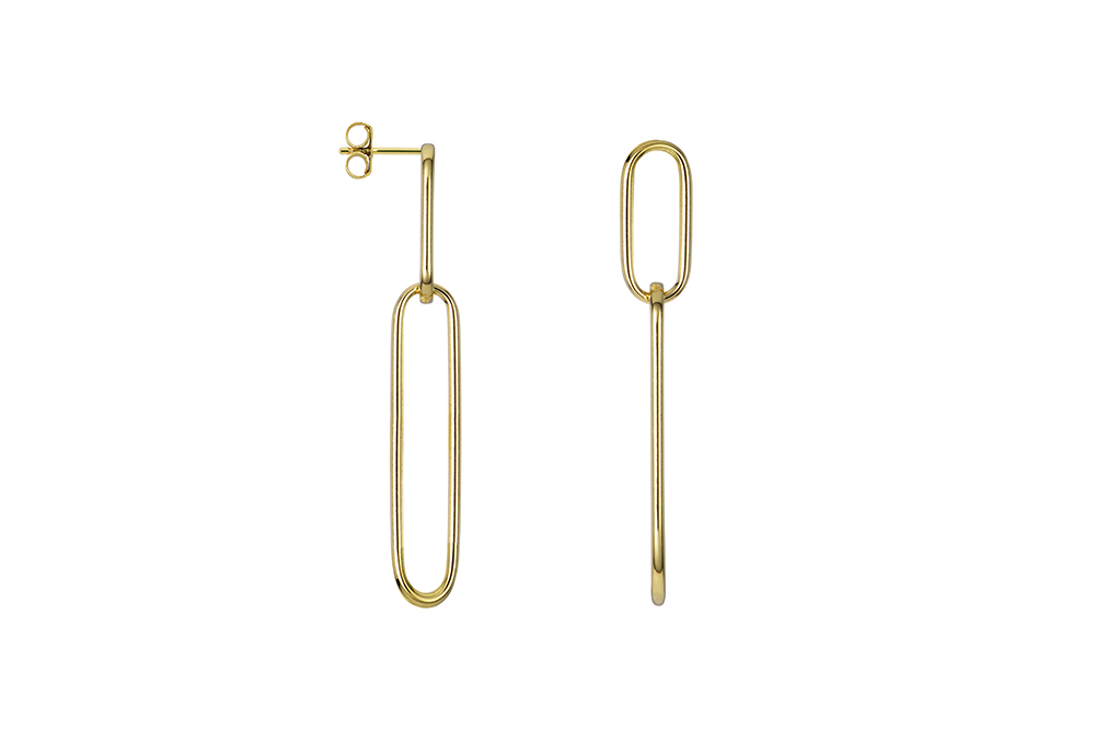 Pendiente plata 925 eslabon pequeño y grande