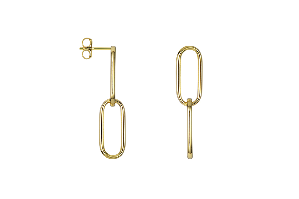 Pendiente plata 925 dos eslabones