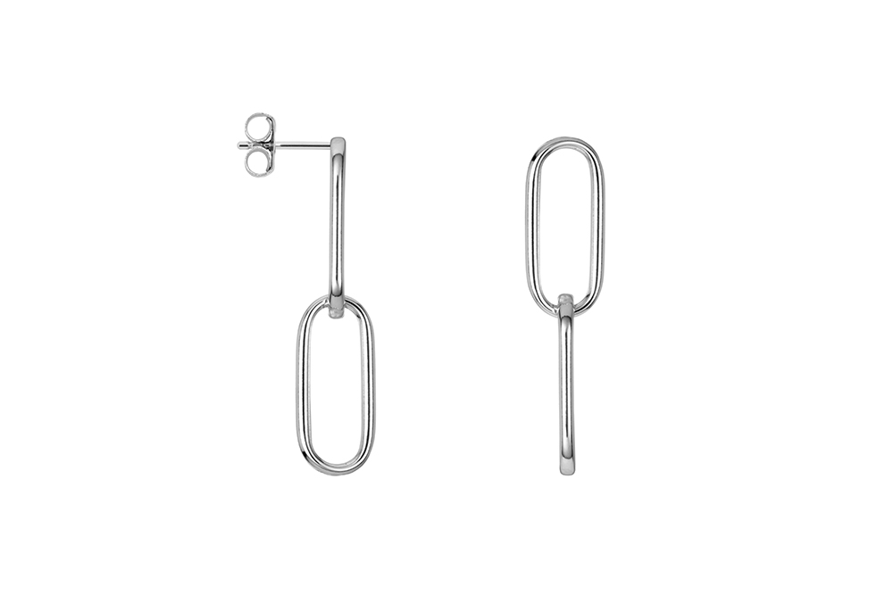 Pendiente plata 925 dos eslabones