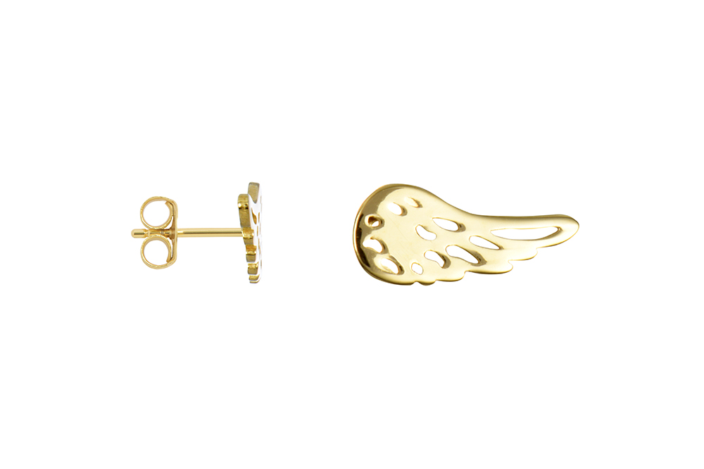 [16017EDO] Sterling silver wing earring (Gold plated)