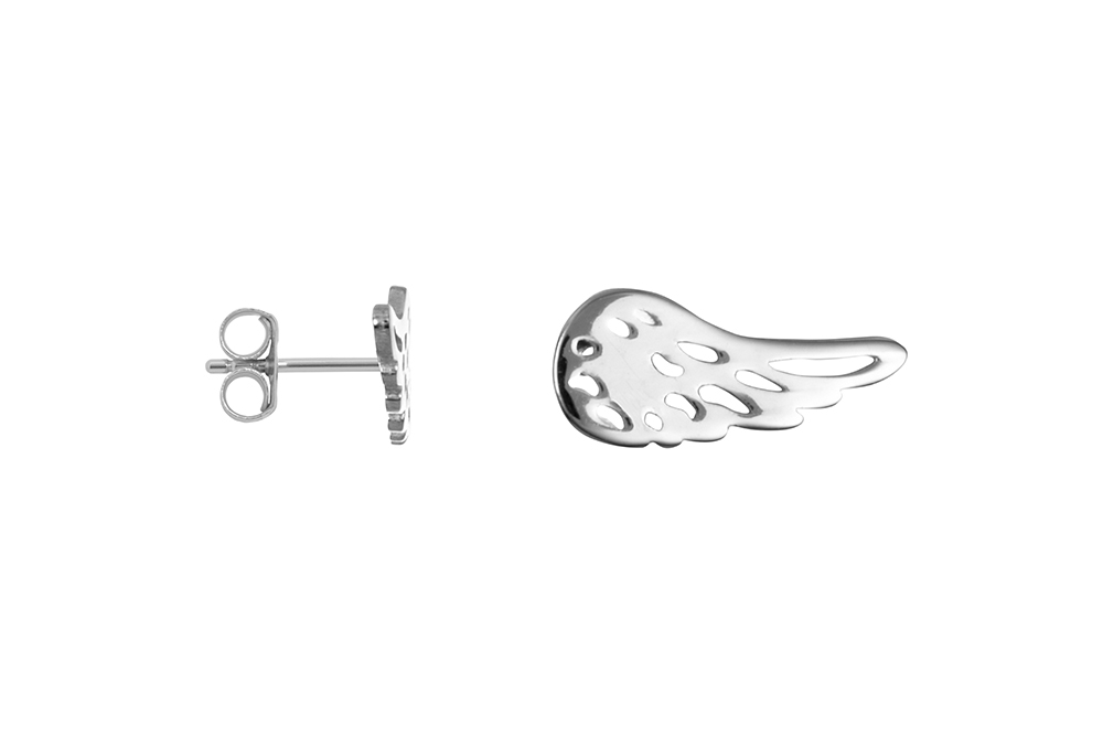 Sterling silver wing earring