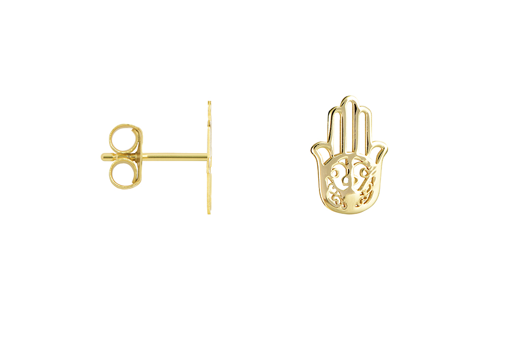 Sterling silver hand of fatima earring