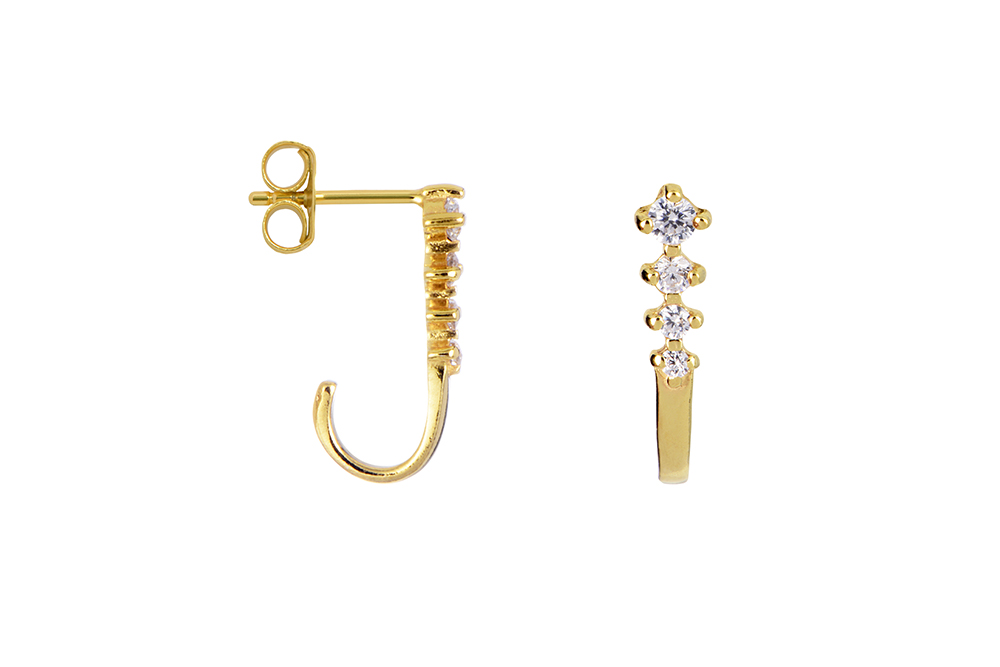 Sterling silver zirconia earring