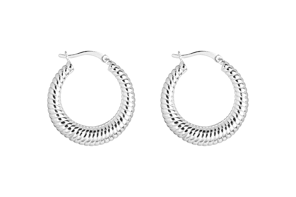 Sterling silver light hoop earring