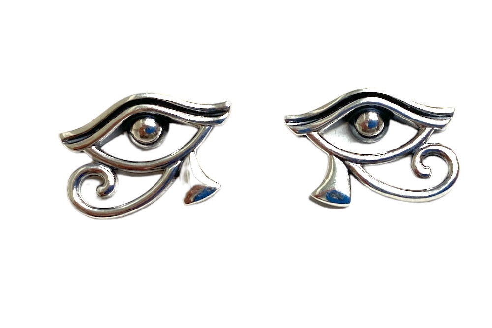 Sterling silver egyptian eye earring