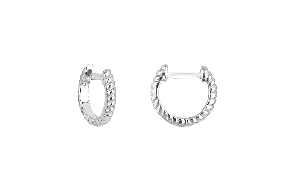 Sterling silver hoop earring