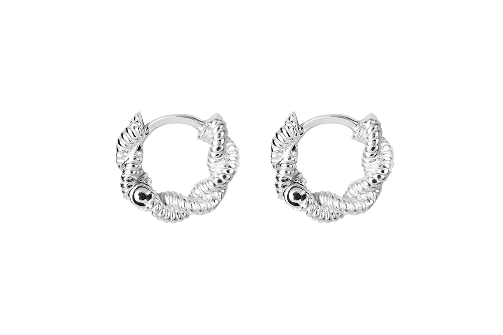Sterling silver hoop earring