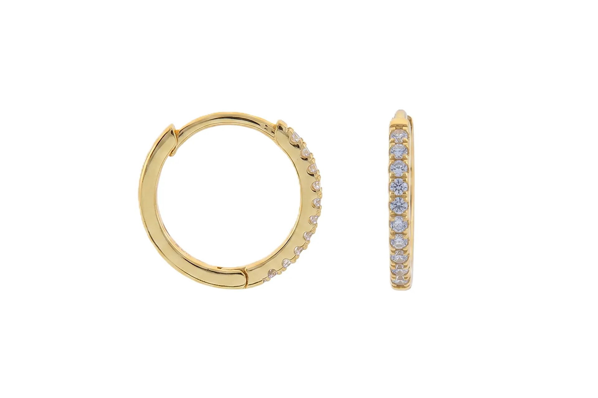 Sterling silver zirconia hoop earring