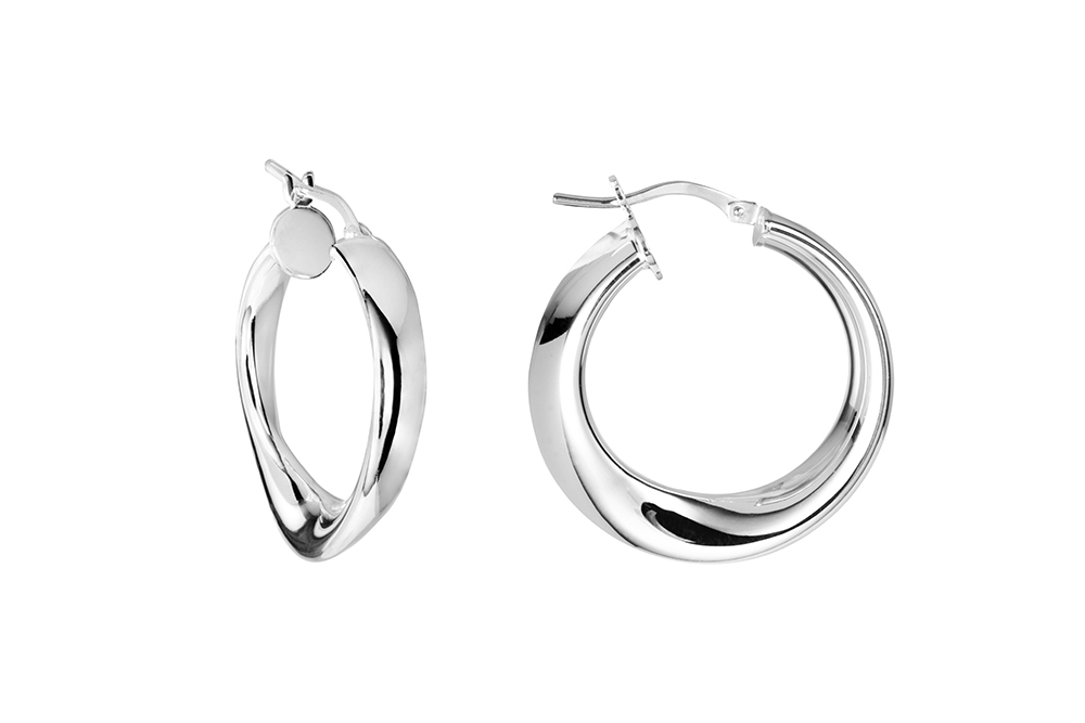 Sterling silver 3x6mm hoop earring