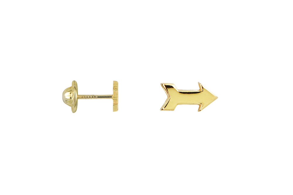 Pendiente plata 925 mini flecha 3x6mm