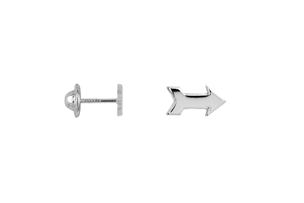 Sterling silver mini arrow baby earring